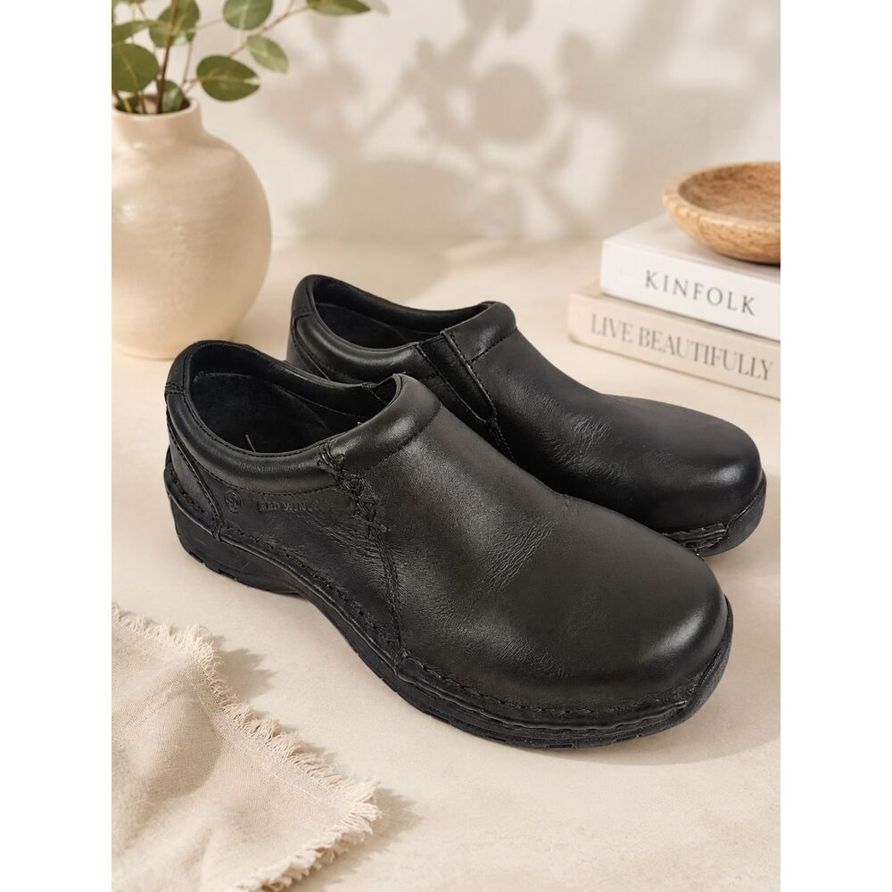 Red Wing Shoes Black Leather Slip On Work Loafers Women’s Size 7B Comfort